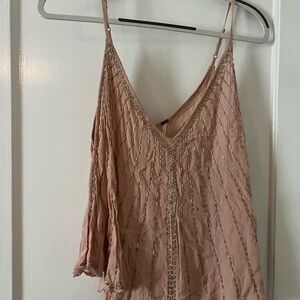 Free People Pink and Gold Camisole